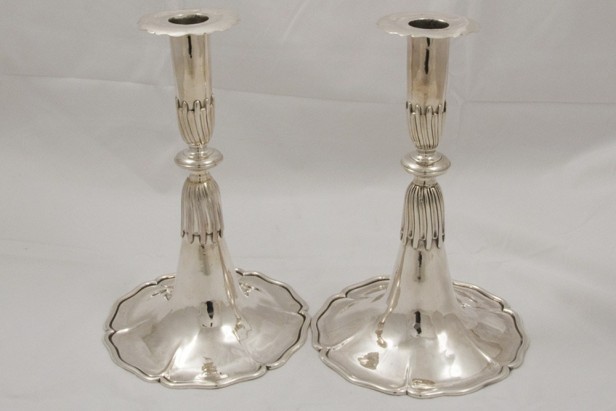 Silver candlesticks