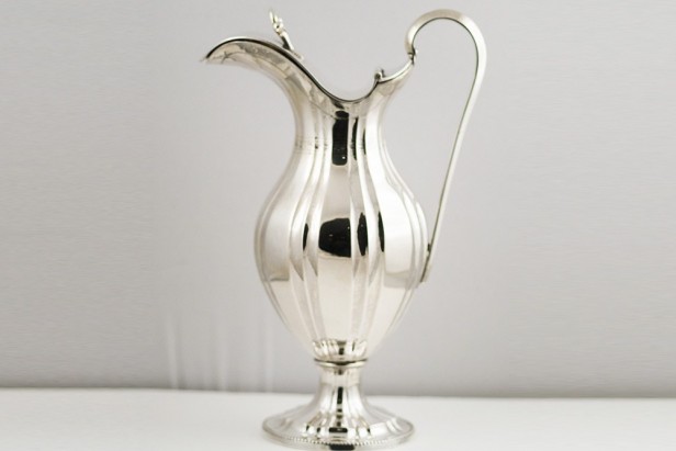 Silver milk jugs