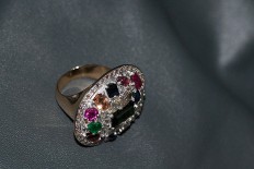 Yellow and white gold ring