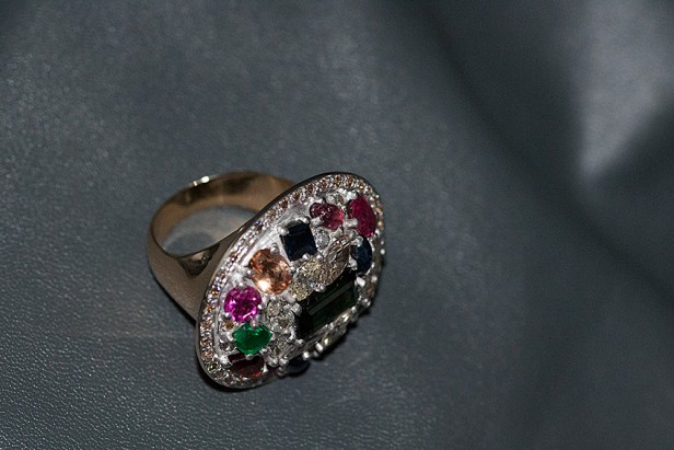 Yellow and white gold ring