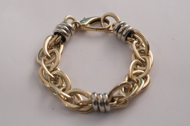 White and yellow gold bracelet