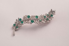 White gold brooch