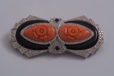 White gold brooch