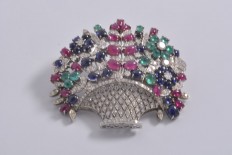White Gold brooch